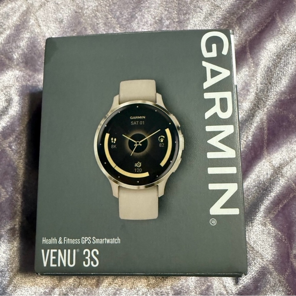 Garmin Venu 3S Cream and Black Smartwatch